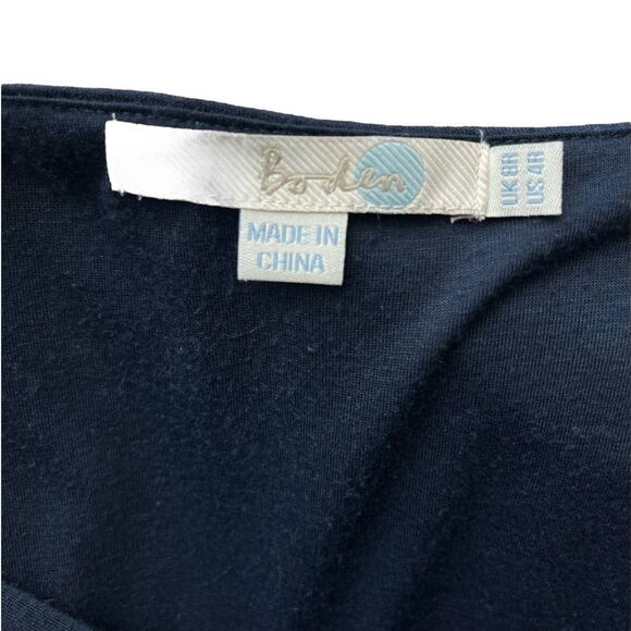 Boden Women’s Navy V-Neck Jersey Dress Flare Sleeve 3/4-Length US 4R/UK 8R - Picture 6 of 6